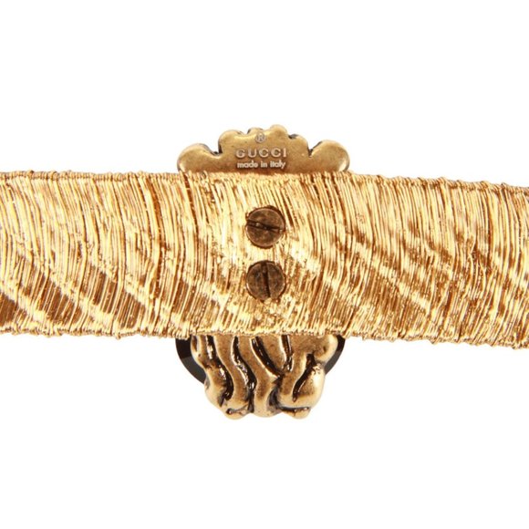 Authentic GUCCI Crystals Snake Bracelet S White Green - Picture 5 of 12